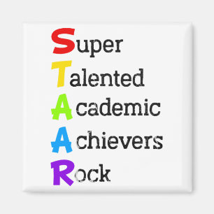 Toppen Talated Academic Achievers Sten Funny Test Magnet