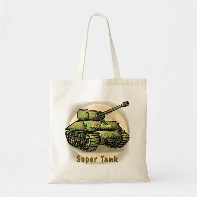 Toppen Tank Tote Bag Tygkasse (Framsidan)