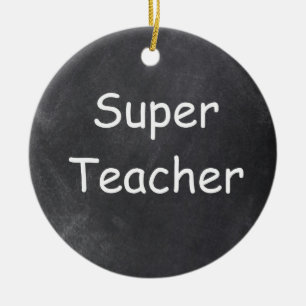 Toppen Teacher Chalkboard Design Gift Idea Julgransprydnad Keramik