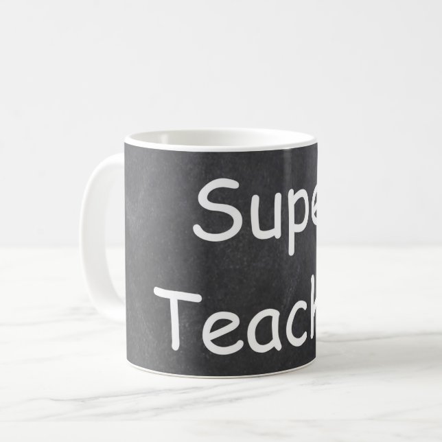 Toppen Teacher Chalkboard Design Gift Idea Kaffemugg (Framsida vänster)