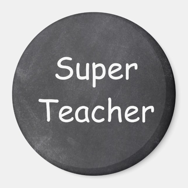 Toppen Teacher Chalkboard Design Gift Idea Magnet (Framsidan)