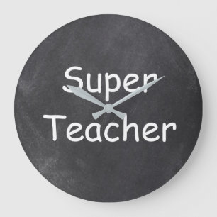 Toppen Teacher Chalkboard Design Gift Idea Stor Klocka