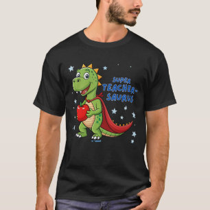 Toppen Teacher-Saurus - Dinosaur Superhjälte Teach T Shirt