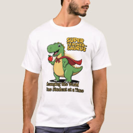 Toppen Teacher-Saurus - Dinosaur Superhjälte Teach T Shirt