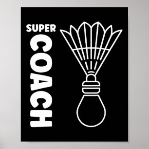 Toppen Trainer Badminton Sport Simple Badminton Co Poster
