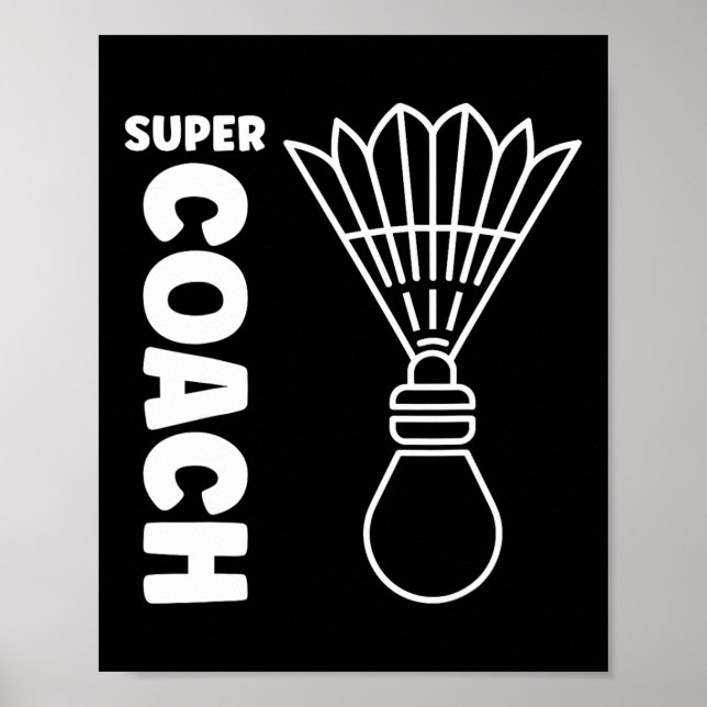 Toppen Trainer Badminton Sport Simple Badminton Co Poster (Framsidan)
