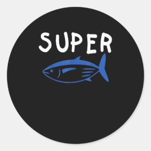 Toppen Tuna Fish Army Funny Kpop Music Gifts Manar Runt Klistermärke