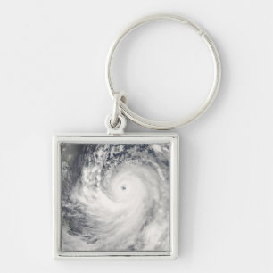 Toppen Typhoon Man-Yi Fyrkantig Silverfärgad Nyckelring