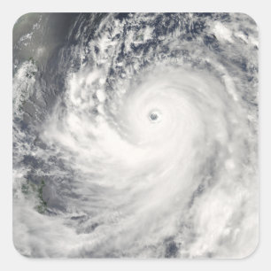 Toppen Typhoon Man-Yi Fyrkantigt Klistermärke