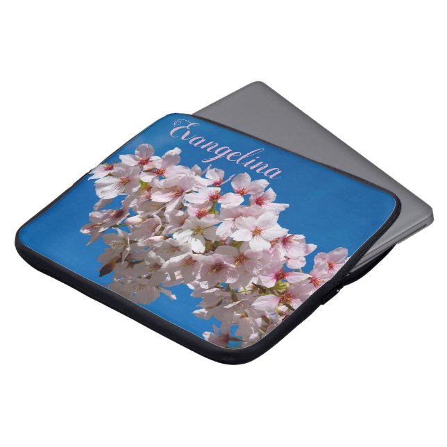 Toppen Vår Cherry Blommars Sakura eget namn Laptop Fodral (Framsida topp)