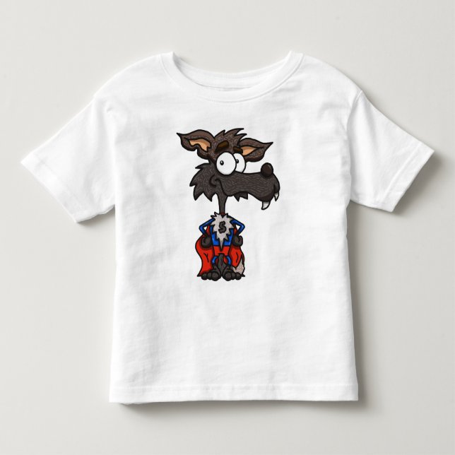 Toppen vargsmåbarnT-tröja T Shirt (Framsida)