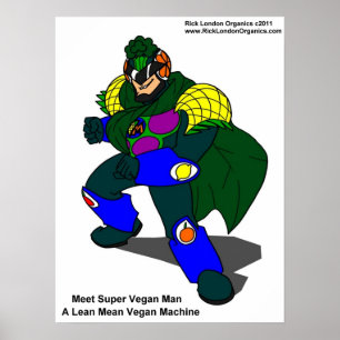 Toppen Vegan Man (vår Mascot) Poster
