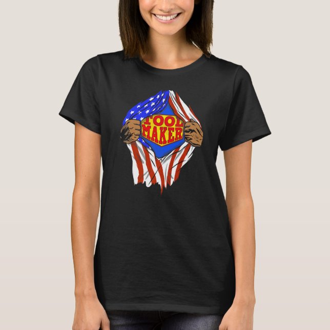 Toppen Verktyg Maker Hero-jobb T Shirt (Framsida)