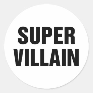 Toppen Villain Runt Klistermärke