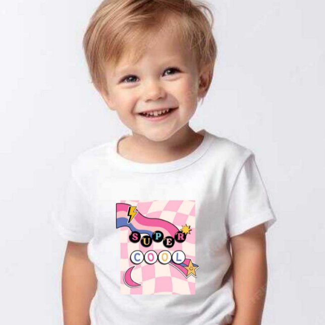 Toppen, vita och Rosa barn T Shirt (Skapare uppladdad)