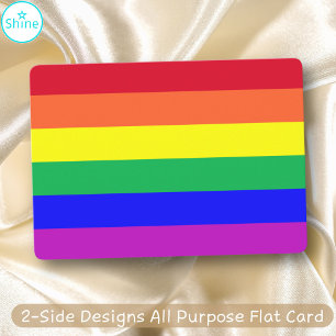 Toppen Vivid Vibrant Färg LGBT Pride Rainbow Flagg Kort