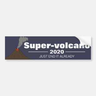 Toppen-vulkan 2020 Bumper Sticker (A) Bildekal