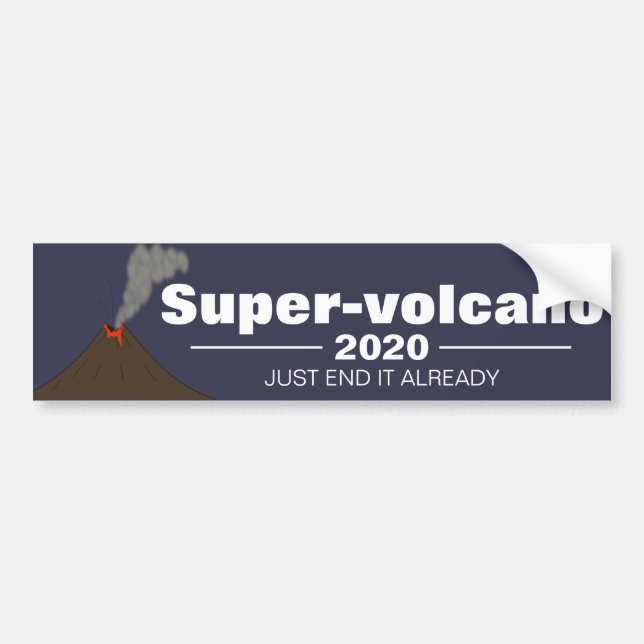 Toppen-vulkan 2020 Bumper Sticker (A) Bildekal (Framsidan)