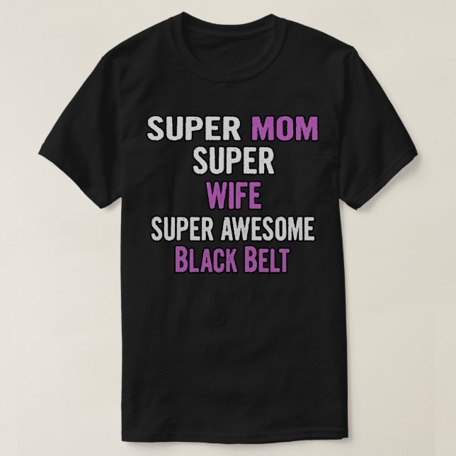 Toppen Wife Black Bälte T Shirt (Design framsida)