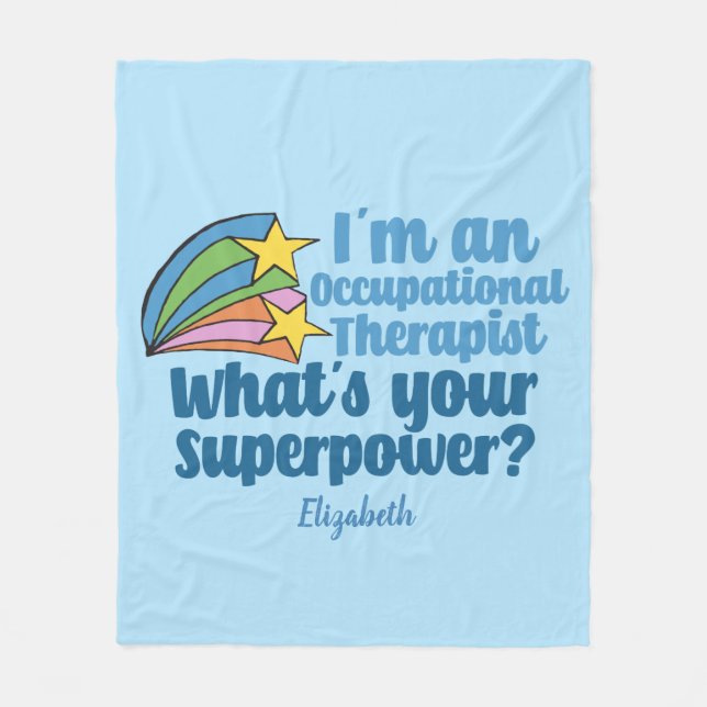 Toppen Yrkesterapeutisk kurva OT Monogram Fleecefilt (Framsidan)