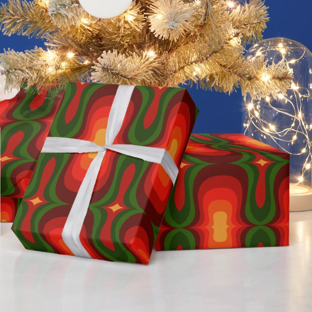 Toppens snyggt och det moderna 60-talets 70-talskr presentpapper (Helgdagar)