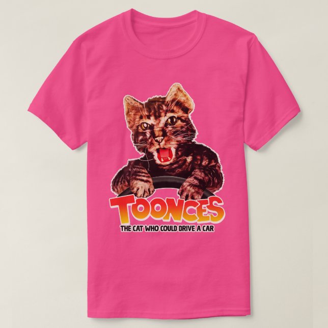 TOPPERAR Katten som kan köra en T Shirt (Design framsida)
