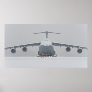 Toppet galaxflygplan för C-5M Poster