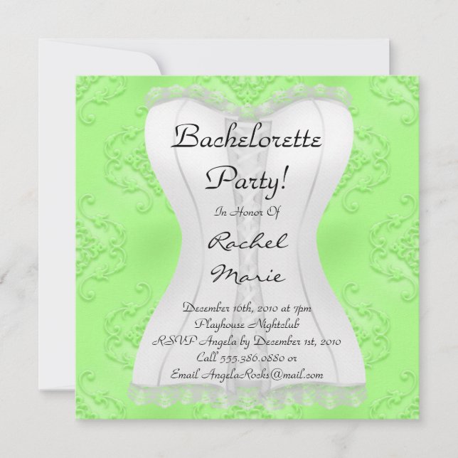 Toppet gulligt Bachelorette party Inbjudningar (Framsida)