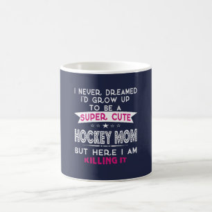 TOPPET GULLIGT EN HOCKEYMAMMA KAFFEMUGG