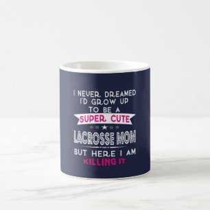 TOPPET GULLIGT EN LACROSSEMAMMA KAFFEMUGG