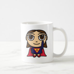 Toppet hjälteflickatecken kaffemugg