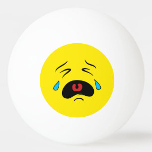 Toppet ledset gråtansikte Emoji Pingisboll