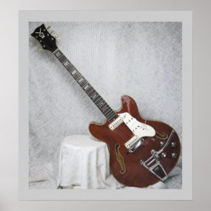 Toppet lodjur Deluxe GuitarPoster för Vox Poster