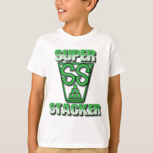 Toppet utmatningsfack i efterbehandlaren, t-shirt