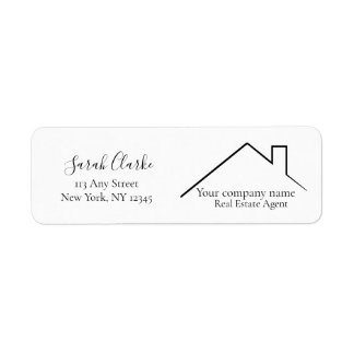 Toppetikett för tak returadress etikett