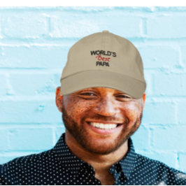 Toppförsäljare! Världens bästa pappa-broderade tak Broderad Keps