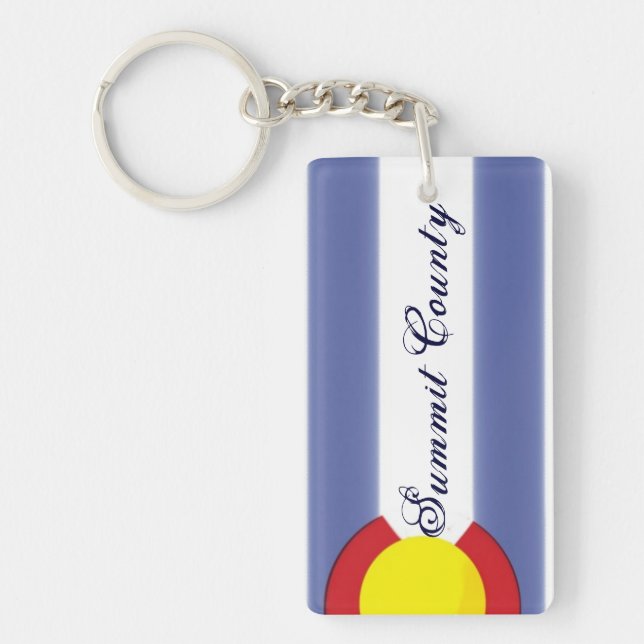 Toppgrevskapet Colorado artistic flagga keychain Nyckelring (Framsidan)