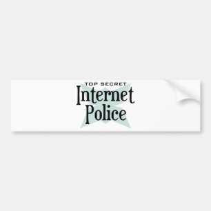 Topphemlig internetpolis bildekal