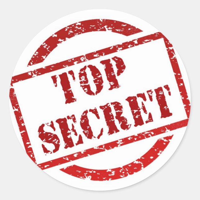Topphemlig rund etikett för Frimärke, blank (Framsida)