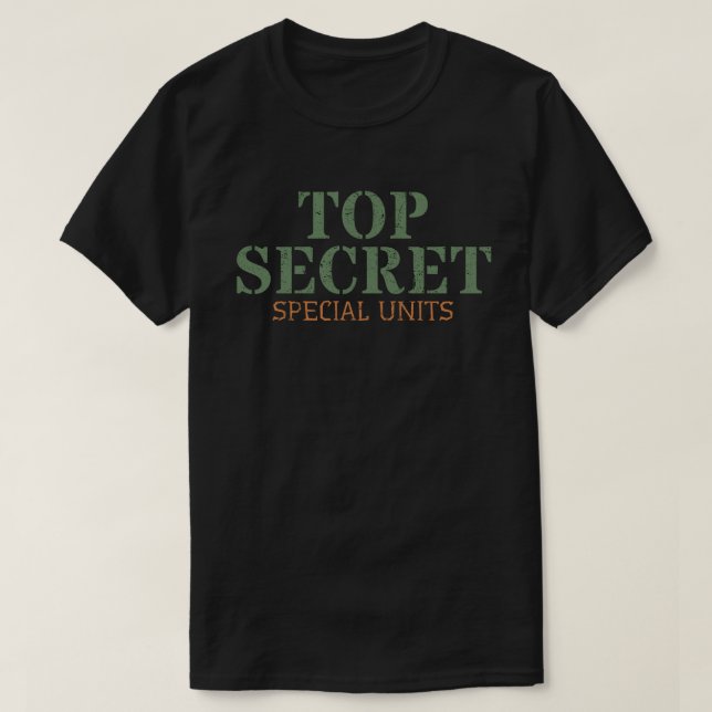 Topphemliga specialförband t shirt (Design framsida)