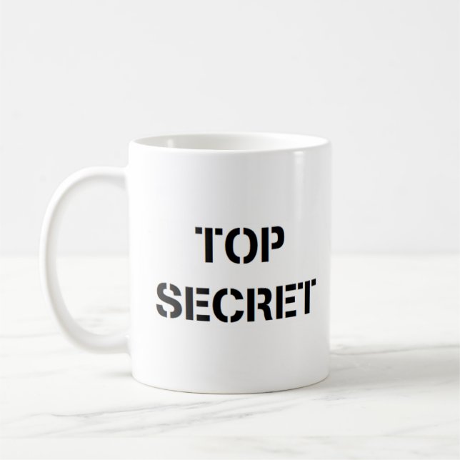 topphemlighet kaffemugg (Vänster)