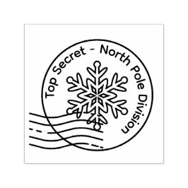Topphemligt | Nordpolens avdelning Trästämpel Självfärgande Stämpel