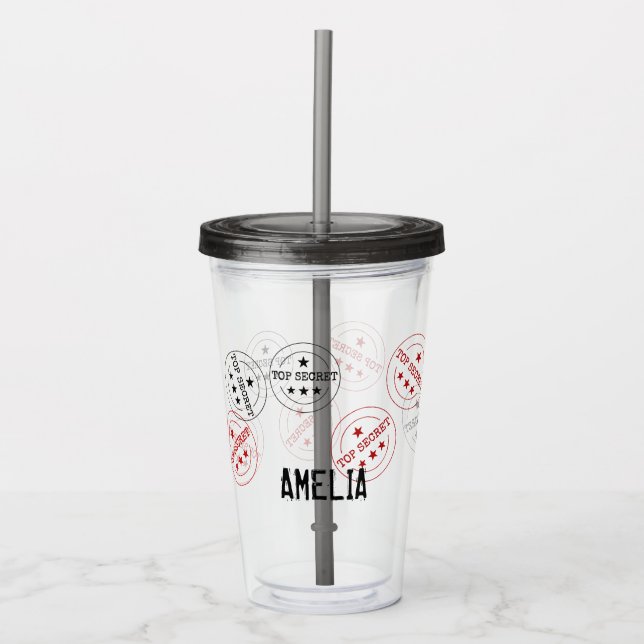 Topphemligt Personligt  Take Away Mugg (Framsida)