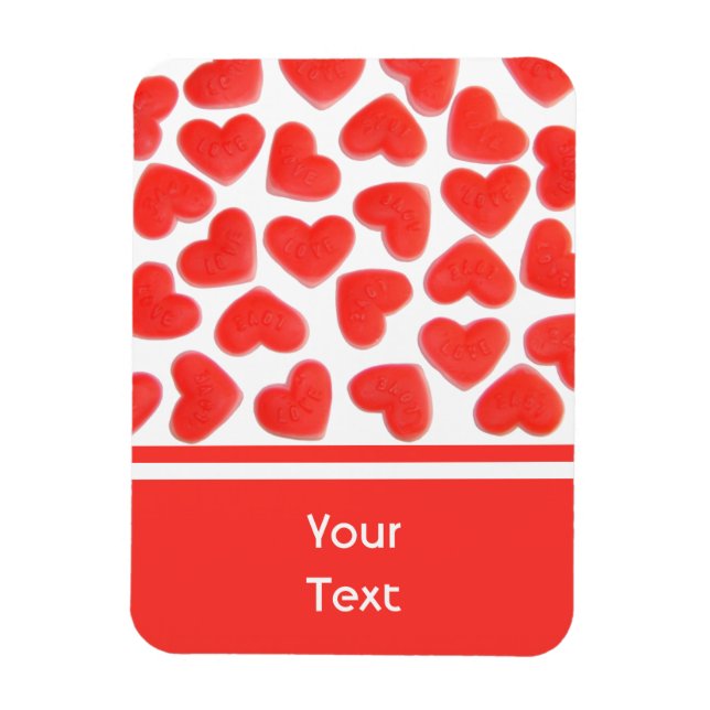 Toppmagnet Text i Sweet Hearts Magnet (Vertikal)