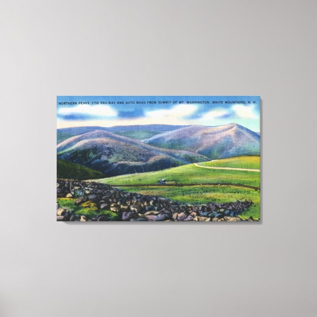 Toppmöte: Cog Rail, Norra toppen Canvastryck (Framsida)