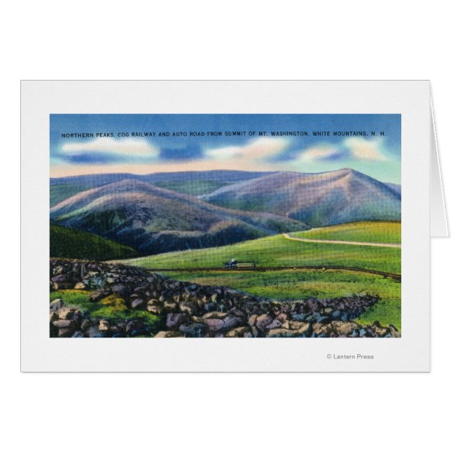 Toppmöte: Cog Rail, Norra toppen Hälsningskort (Framsidan Horizontal)