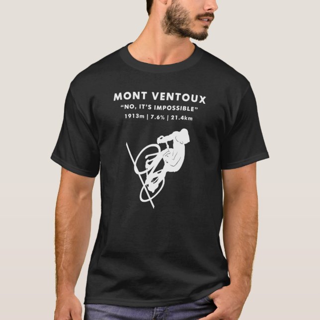 Toppmöte i Mont Ventoux Road Cycling T Shirt (Framsida)