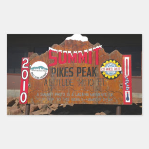 Toppmöte i Pike, Colorado Rektangulärt Klistermärke