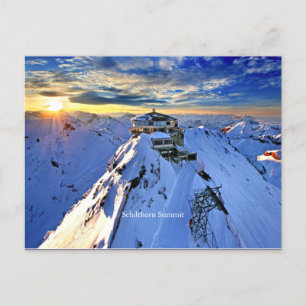 Toppmöte i Schilthorn (märkt) Vykort