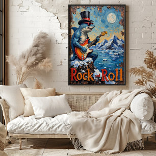 Toppmöte: Jaws i Sten Poster